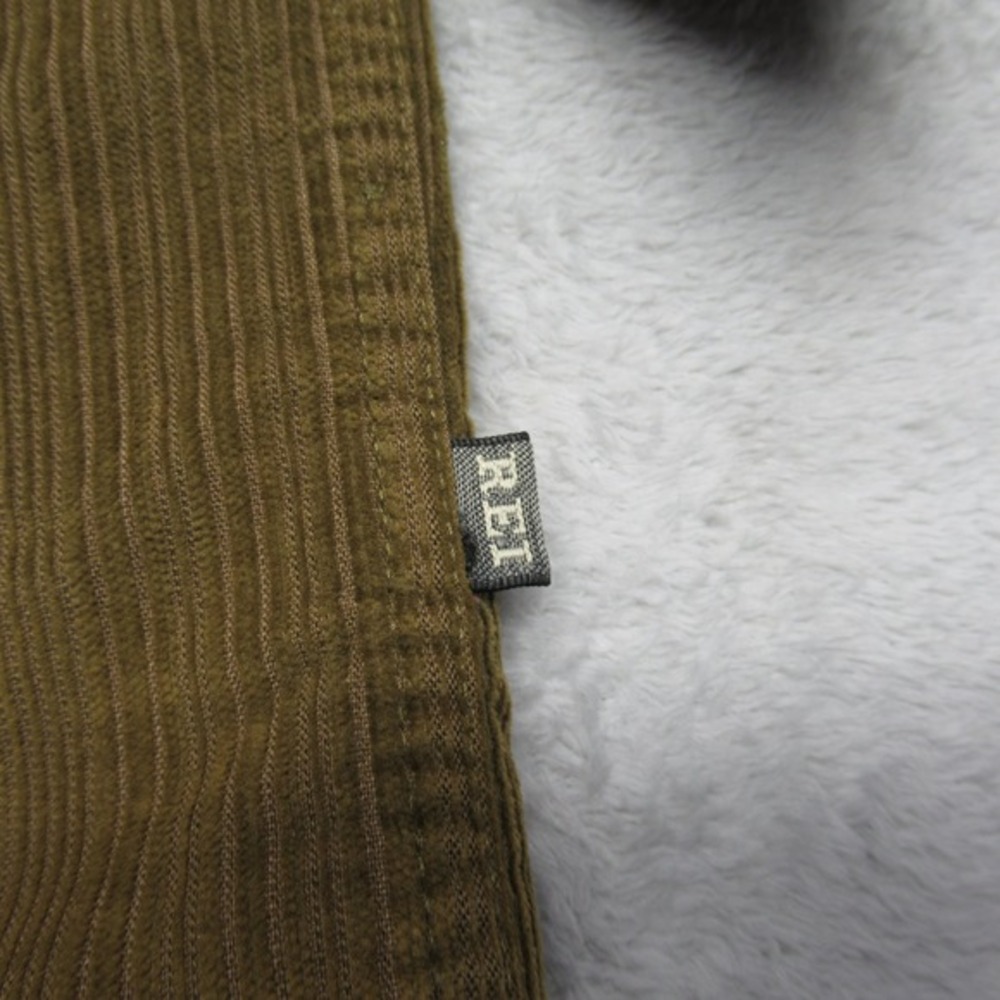 REI Corduroy Shirt Mens Large Green Pocket Button Up Long Sleeve‎ Midweight - Picture 11 of 15